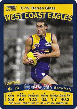 2010 Team Zone AFL Team - Captains #C-15 Darren Glass Front